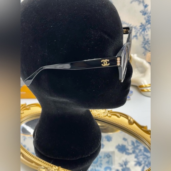 🆕 CHANEL 🧿 NWOT  Square Acetate Polarized Pearl CC Square Sunglasses, 5482-H - Picture 11 of 16